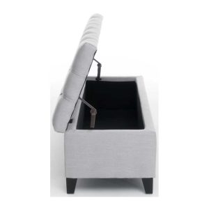 THM Furniture Upholstered Bench with Storage 5