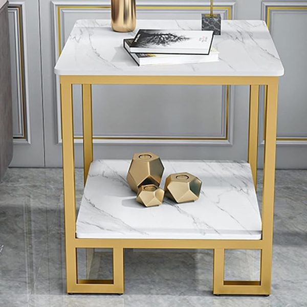 The Home Mart Engineered Wood 2 Tier Coffee Table for Living Room Tea Table Centre Table Nesting Table End Table Bedside Table Side Table for Living Room Bedroom Office