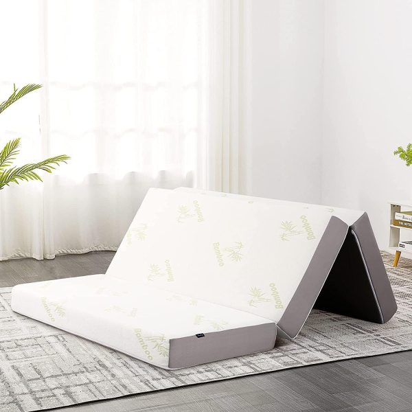 The Home Mart Folding Mattress, 4 Inch Trifold Mattress with Removable Cover, Non-Slip Bottom & Breathable Mesh Sides, Foldable & Portable (With Gel Foam, Double : 180 x 120 x 15 cm) - Image 8