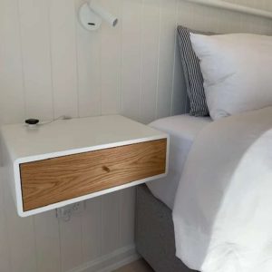 Home Mart 1 Drawer Wall Mounted Night Stand