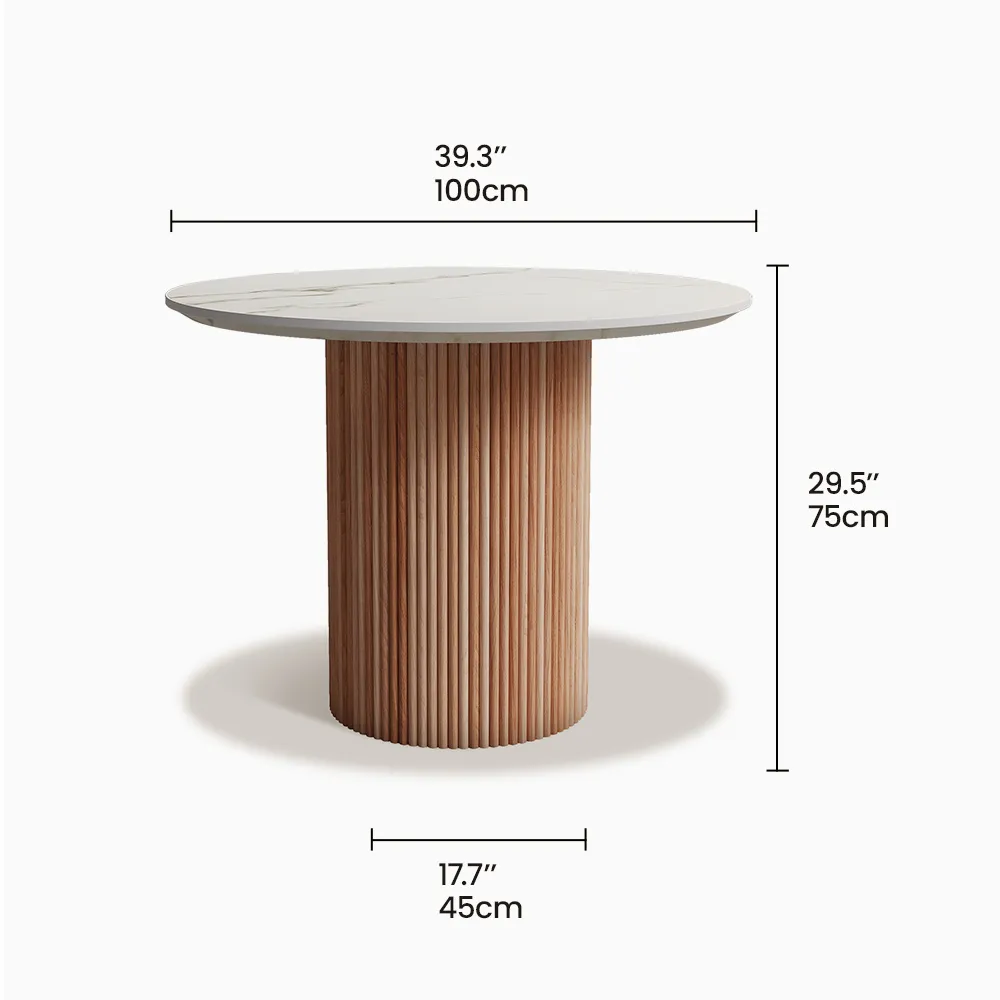Home Mart Magnus Round Dining Table - Image 9