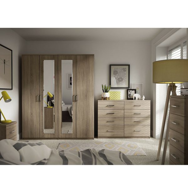 Home Mart 4 Door Cabinet with Night Stand and Chest - Image 2