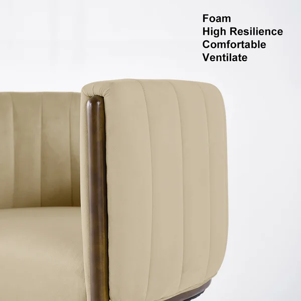 Home Mart Woodpecker Velvet Armchair - Image 12