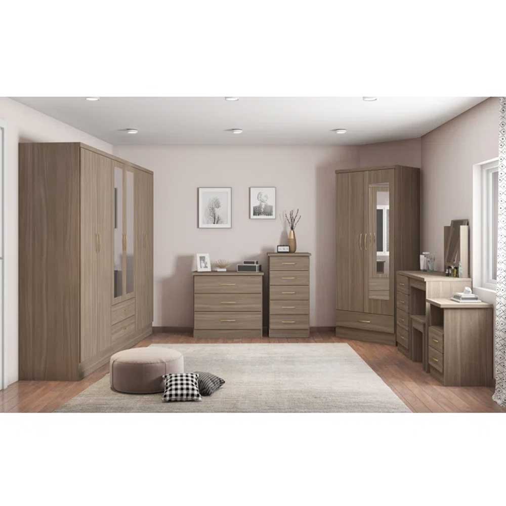 Home Mart 6 Door Manufactured Wood Wardrobe Cabinet - Image 6