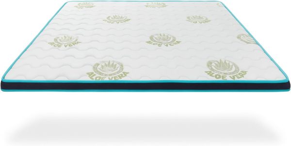 Home Mart Aloe Vera Memory Foam Mattress Topper 7 cm Height – Premium Aloe Vera Fabric – Eco-Friendly, Breathable & Durable Topper for Bed, Soft Support & Pressure Relief (Super King : 200x200 cm) - Image 46