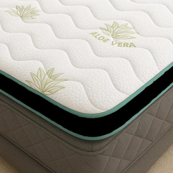 Home Mart Aloe Vera Memory Foam Mattress Topper 7 cm Height – Premium Aloe Vera Fabric – Eco-Friendly, Breathable & Durable Topper for Bed, Soft Support & Pressure Relief (Super King : 200x200 cm) - Image 49