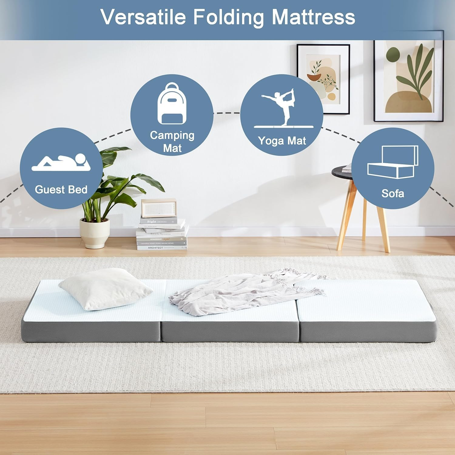 Home Mart Mattress – 4-Inch Portable Trifold Memory Foam Bed - Image 12