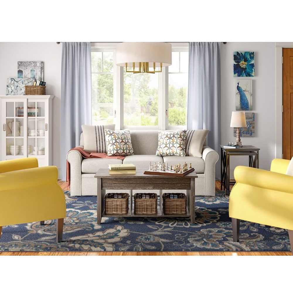 Home Mart Aadhya Rolled Arm Sofa - Image 2