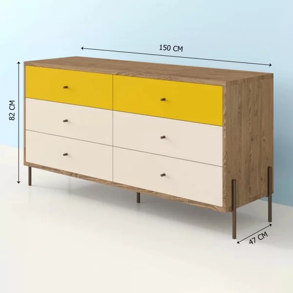 Home Mart Aakriti Colorful Dresser - Image 5