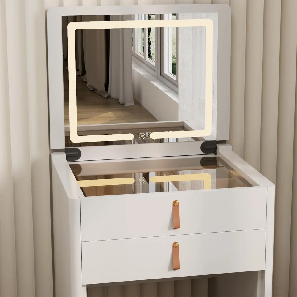 Home Mart Adam Flip-Top Makeup Vanity - Image 11