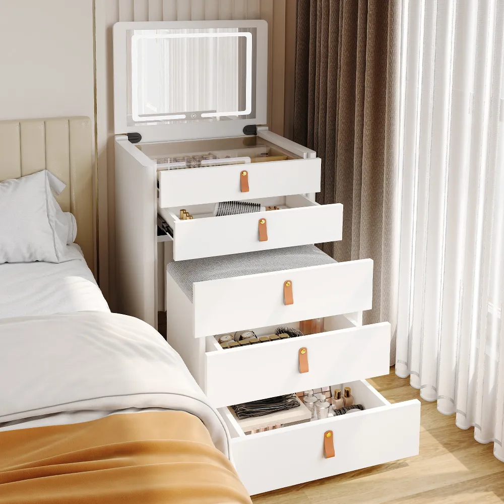 Home Mart Adam Flip-Top Makeup Vanity - Image 7