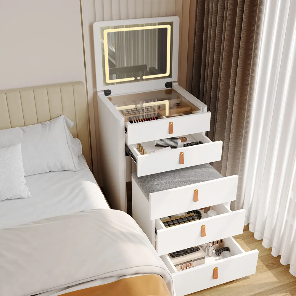 Home Mart Adam Flip-Top Makeup Vanity - Image 9