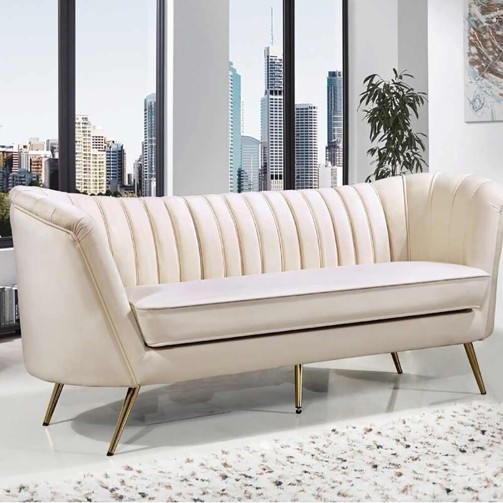 Home Mart Alexandrea 3 Seater Velvet Sofa