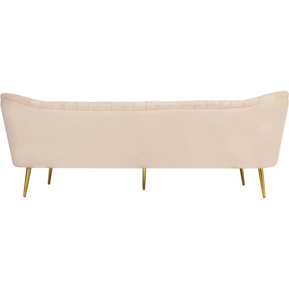 Home Mart Alexandrea 3 Seater Velvet Sofa - Image 5