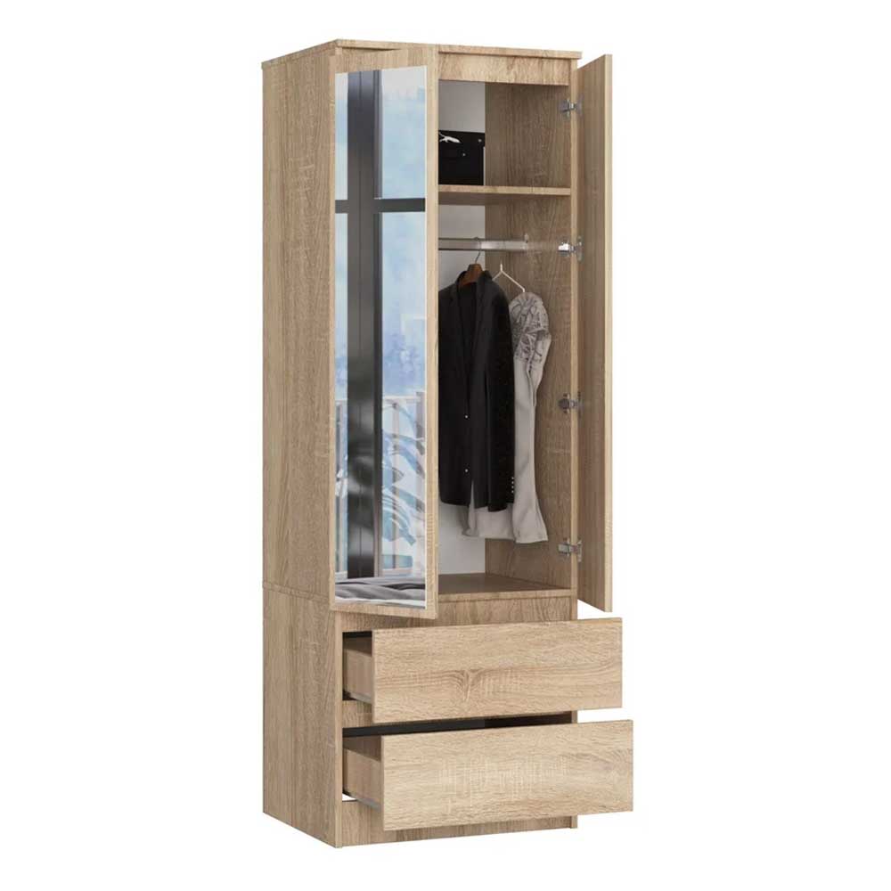 Home Mart Alexsey 2 Door Wardrobe - Image 2