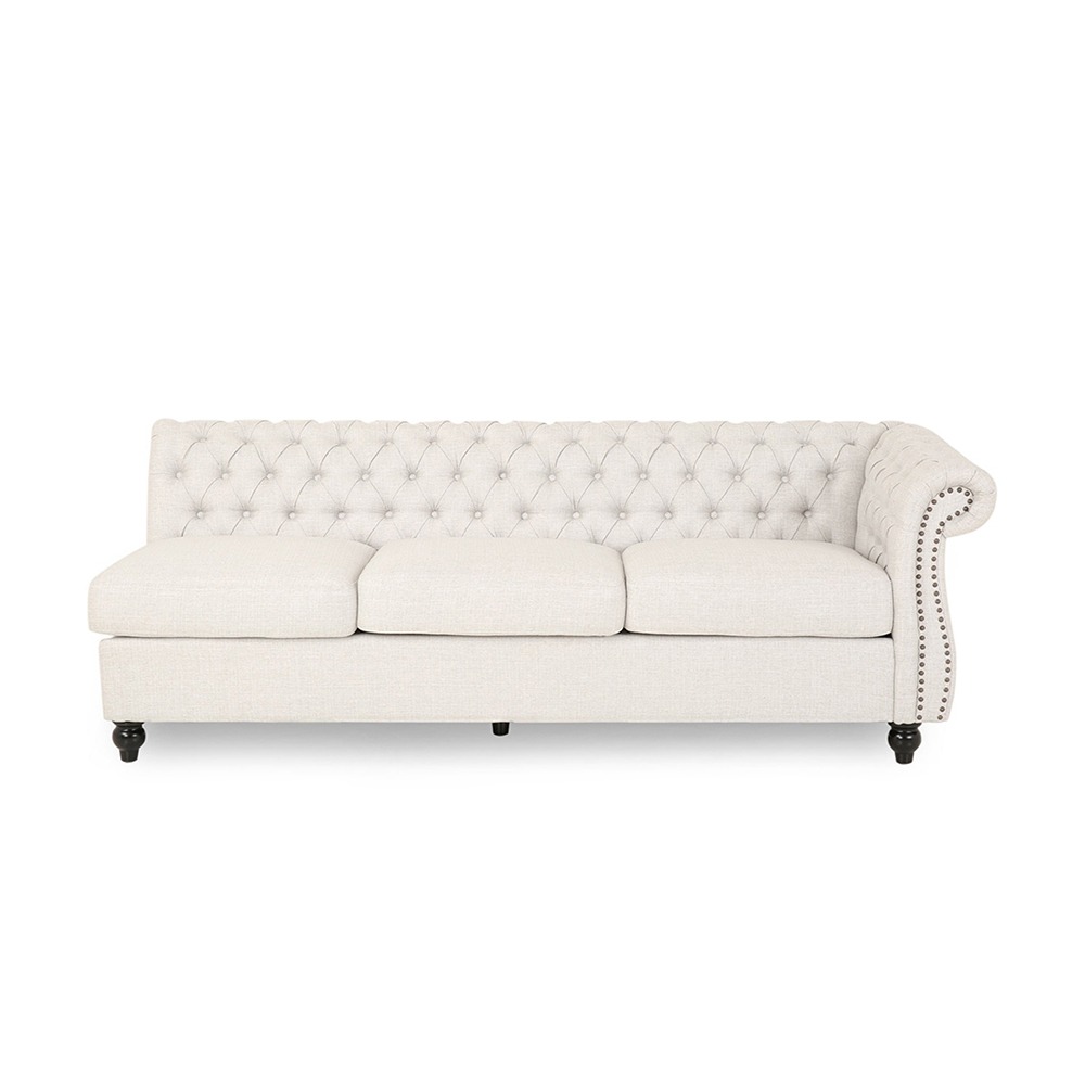 Home Mart Amberside 6 Seater Fabric Tufted Sectional Sofa - Image 10