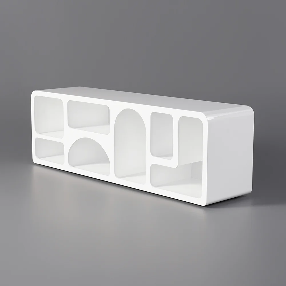 Home Mart Art Deco Bookshelf Wood TV Stand - Image 12