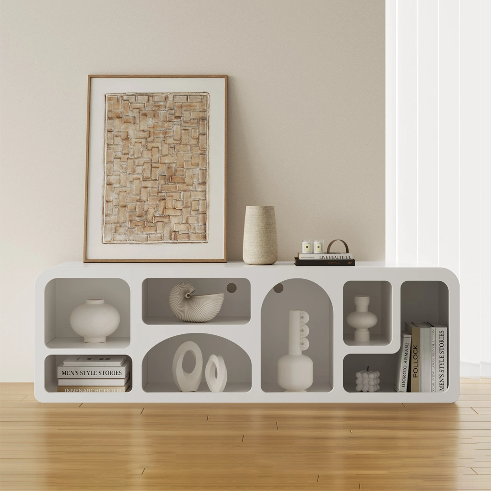 Home Mart Art Deco Bookshelf Wood TV Stand