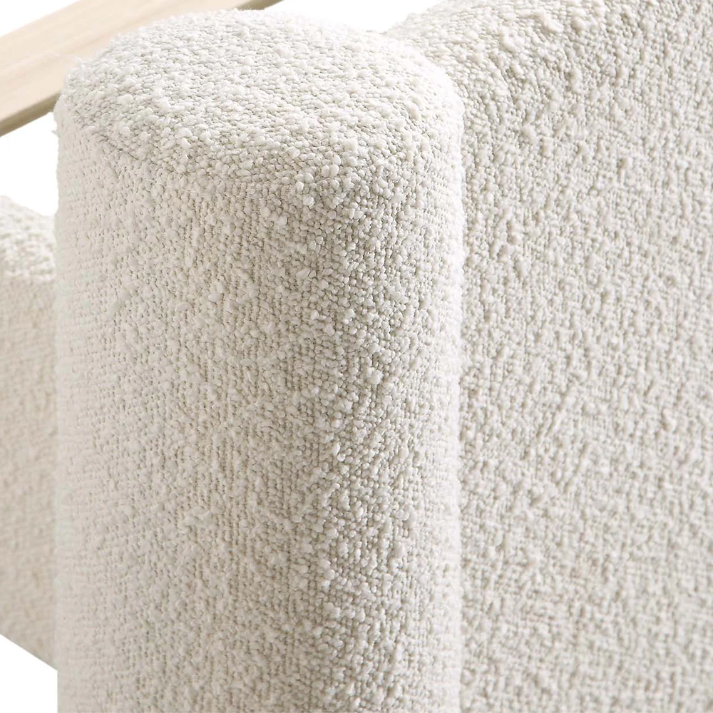 Home Mart Athena Boucle Upholstered Bed - Image 6