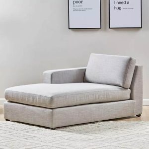 Home Mart Barrett Left Arm Fabric Chaise Lounge