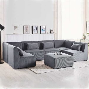 Home Mart Basinger 7-Piece Modular Sofa Furniture