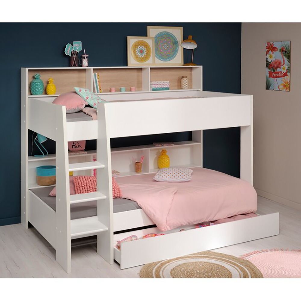 Home Mart Benji European Single Bed with Shelves and Drawers - Image 3