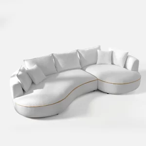 Home Mart Berry Curvy Sectional Sofa