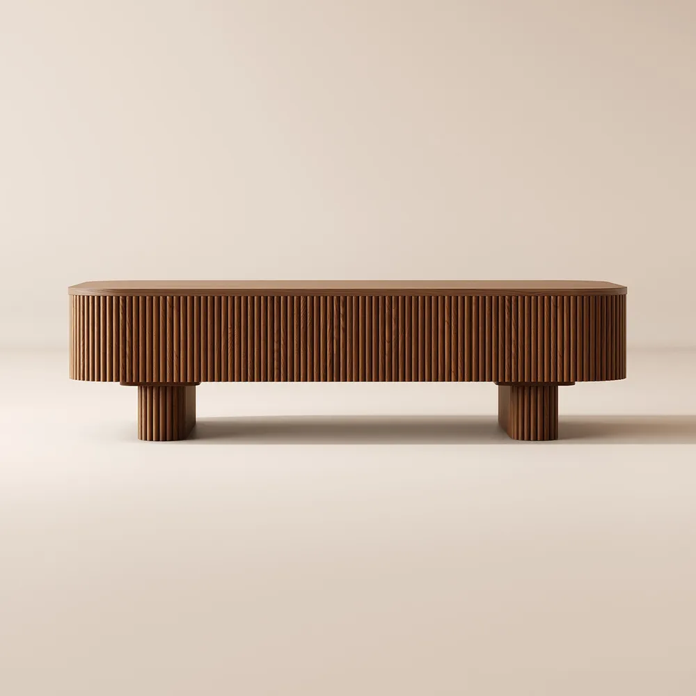 Home Mart Bianca Wood Coffee Table