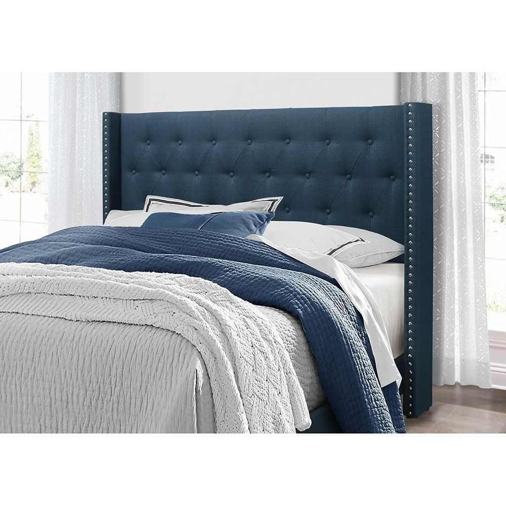 Home Mart Brady Upholstered Wingback Panel Bed - Image 4