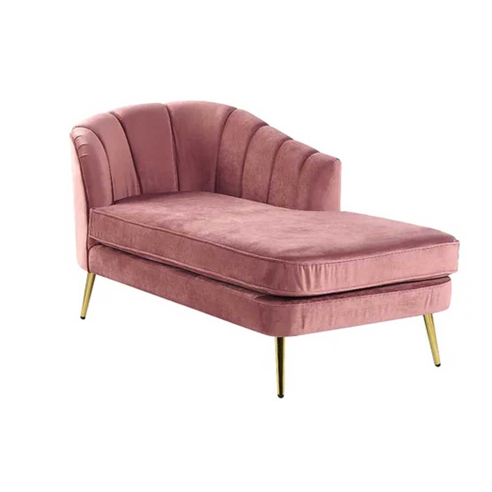 Home Mart Bravich Velvet Upholstered Chaise Lounge - Image 2