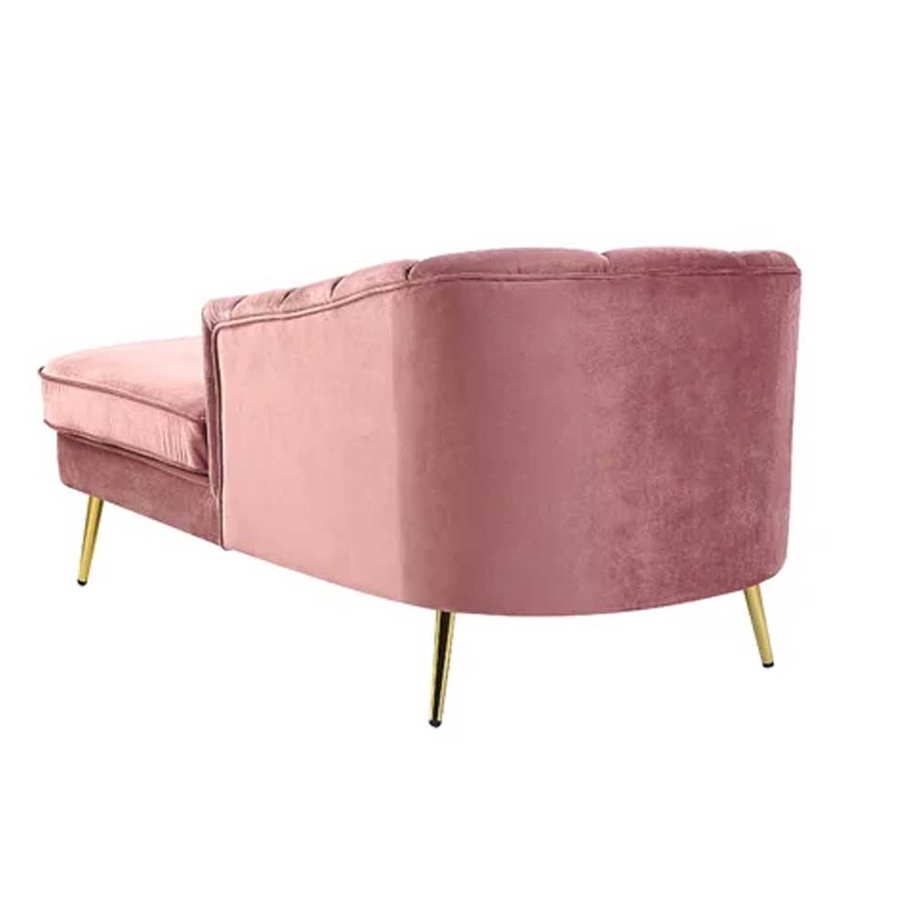 Home Mart Bravich Velvet Upholstered Chaise Lounge - Image 3