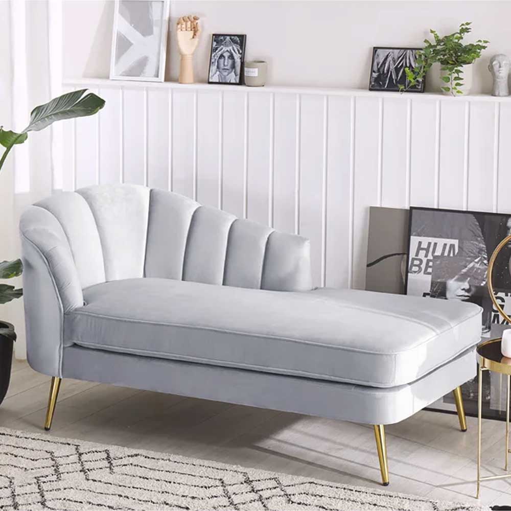 Home Mart Bravich Velvet Upholstered Chaise Lounge - Image 4