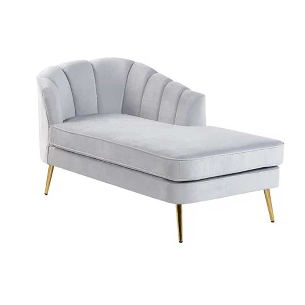 Home Mart Bravich Velvet Upholstered Chaise Lounge - Image 5
