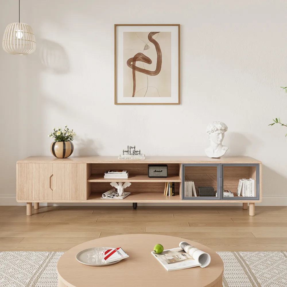 Home Mart Brittany Modern Wood TV Stand - Image 5