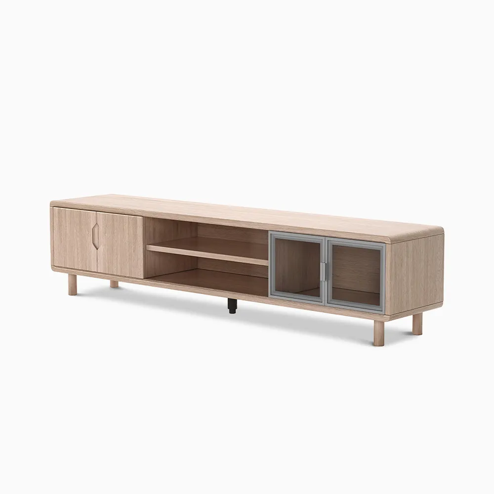Home Mart Brittany Modern Wood TV Stand - Image 2