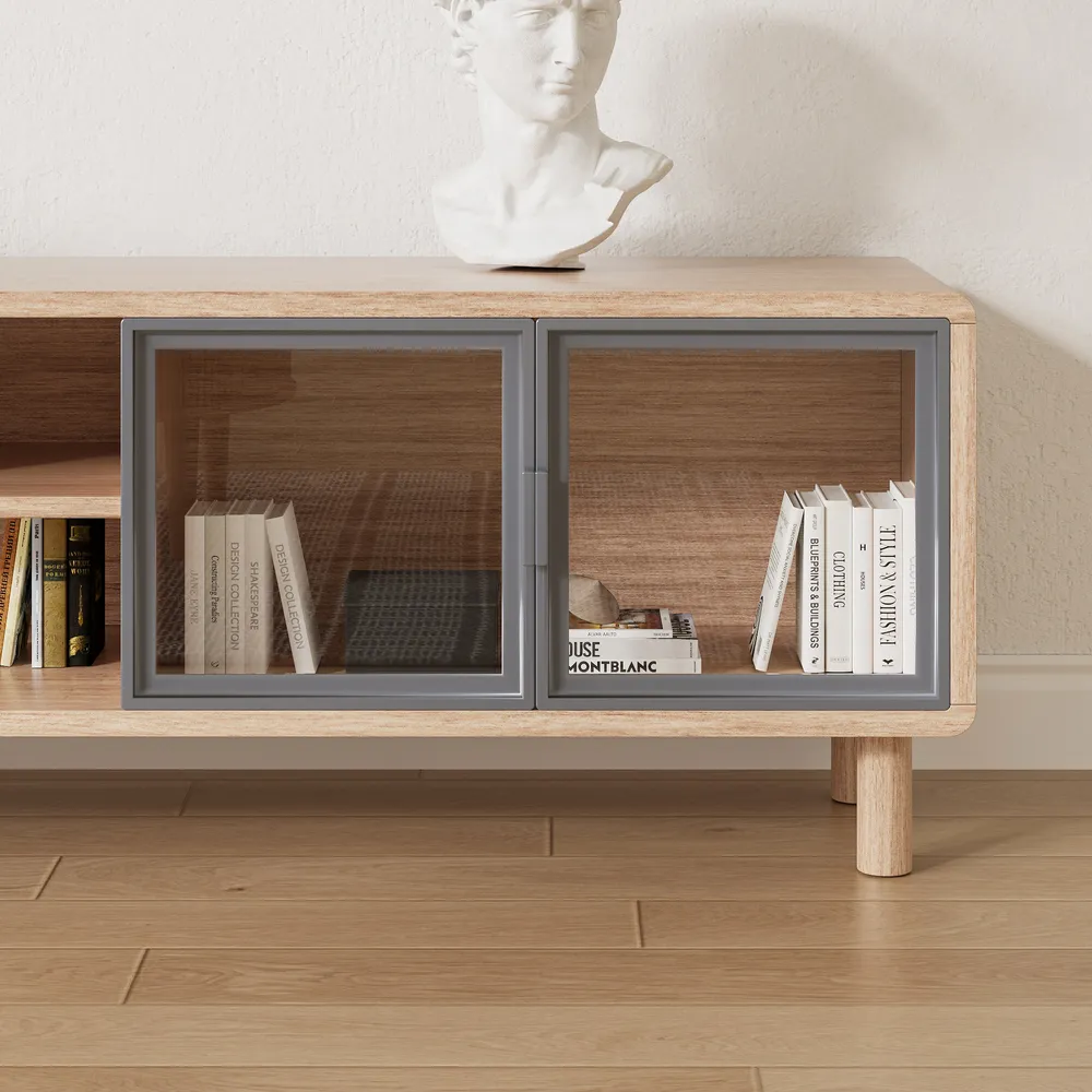 Home Mart Brittany Modern Wood TV Stand - Image 4