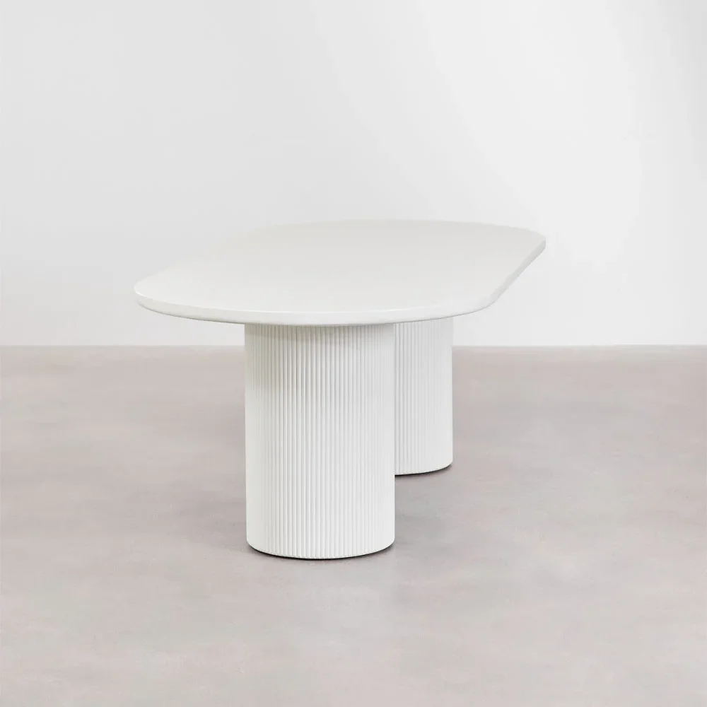 Home Mart Buckingham Oval Dining Table (220×100 cm) - Image 2