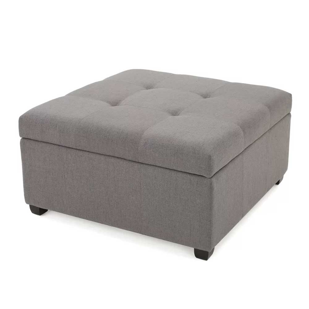 Home Mart Button Tufted Square Ottoman with Storage - Image 4