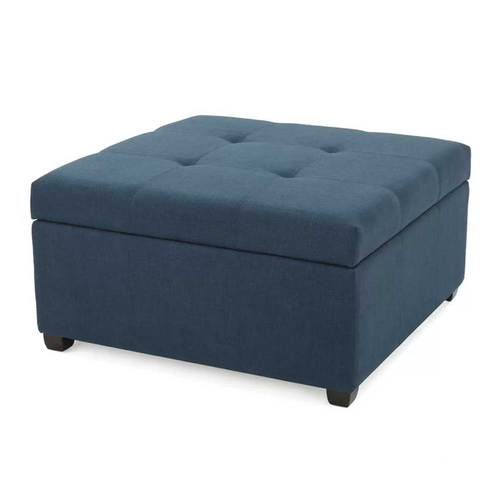 Home Mart Button Tufted Square Ottoman with Storage - Image 5