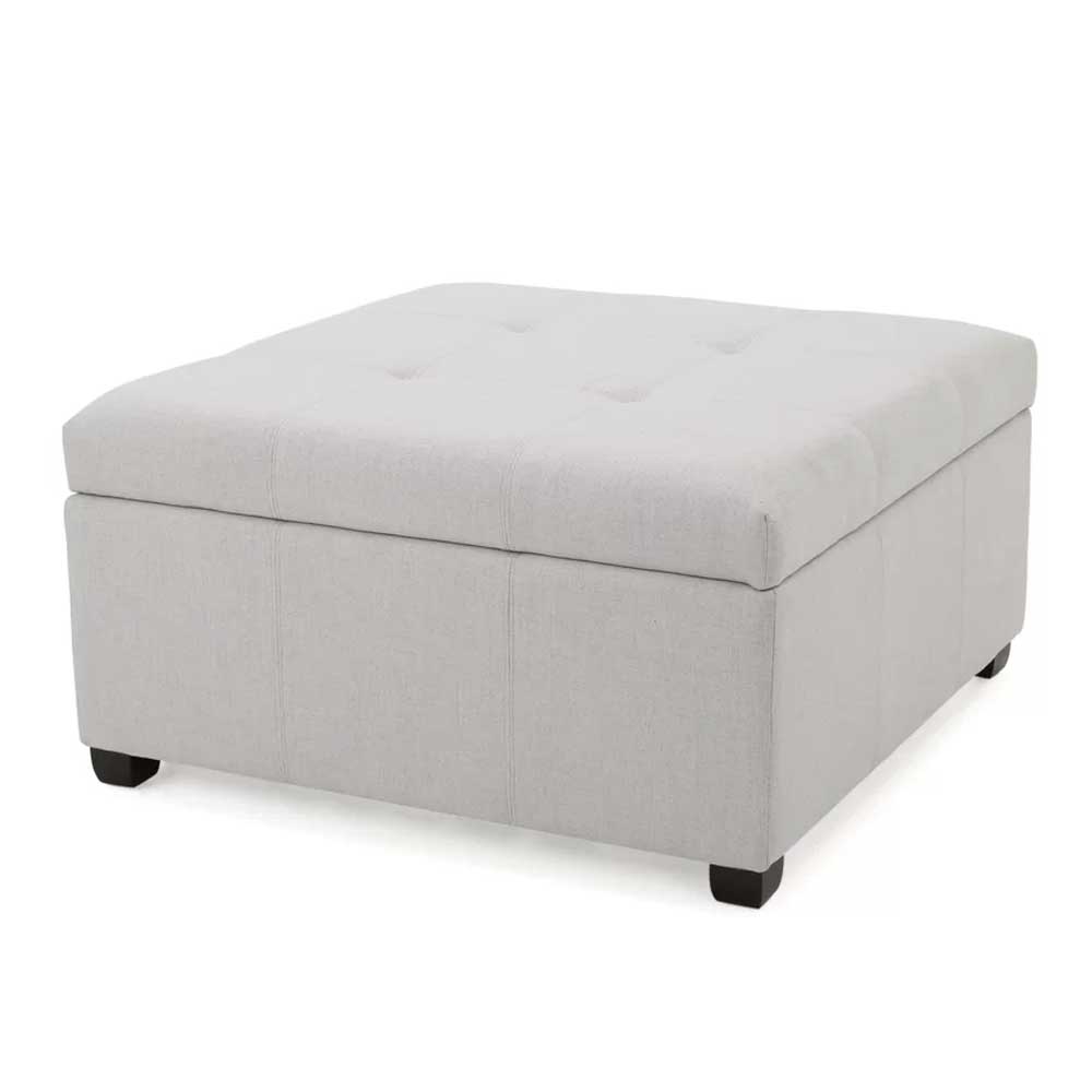 Home Mart Button Tufted Square Ottoman with Storage - Image 7