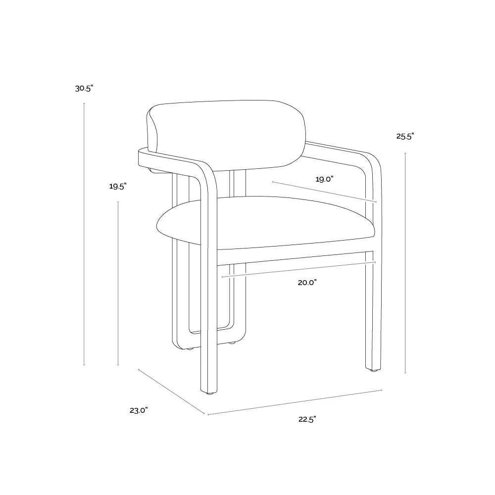 Home Mart Capucine Dining Chair - Image 2