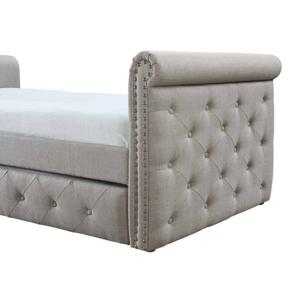 Home Mart Chester Tufted Twin Daybed with Trundle - Image 3