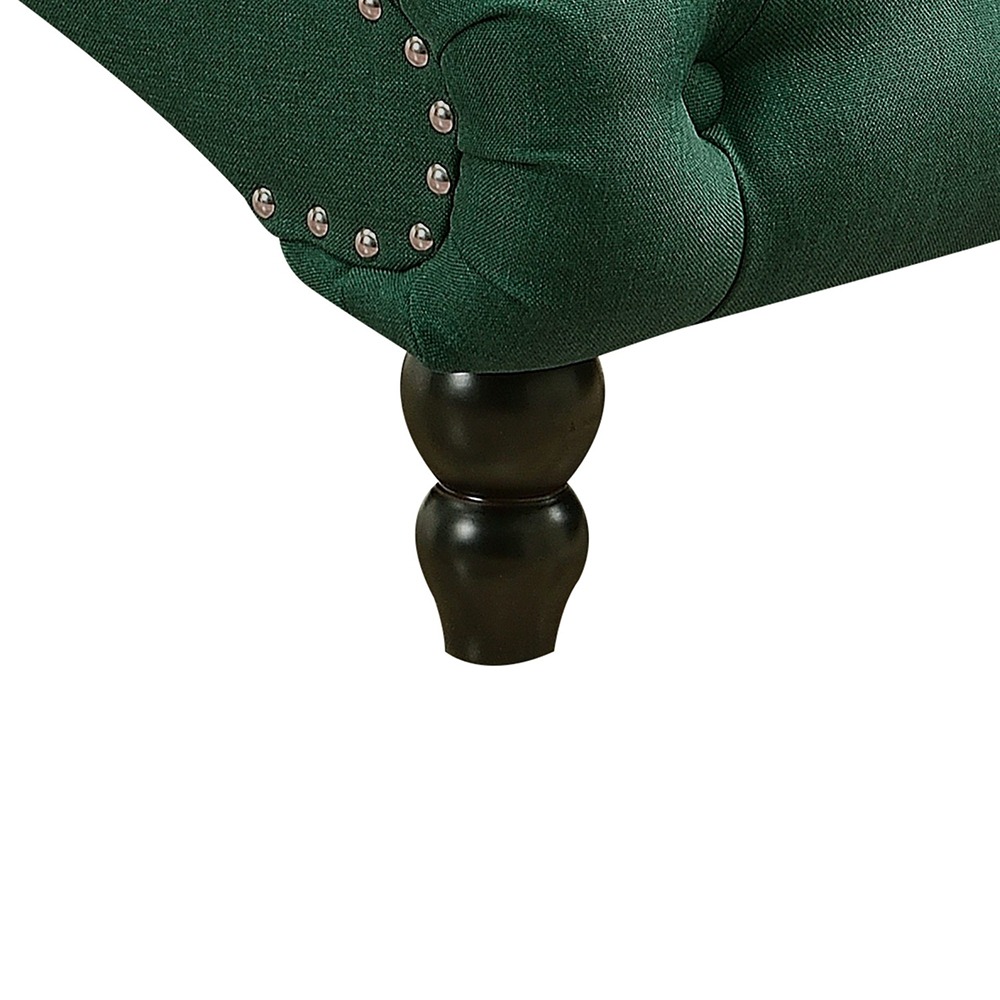 Home Mart Chesterfield Tufted Nailhead Armless Chaise Lounge - Image 11