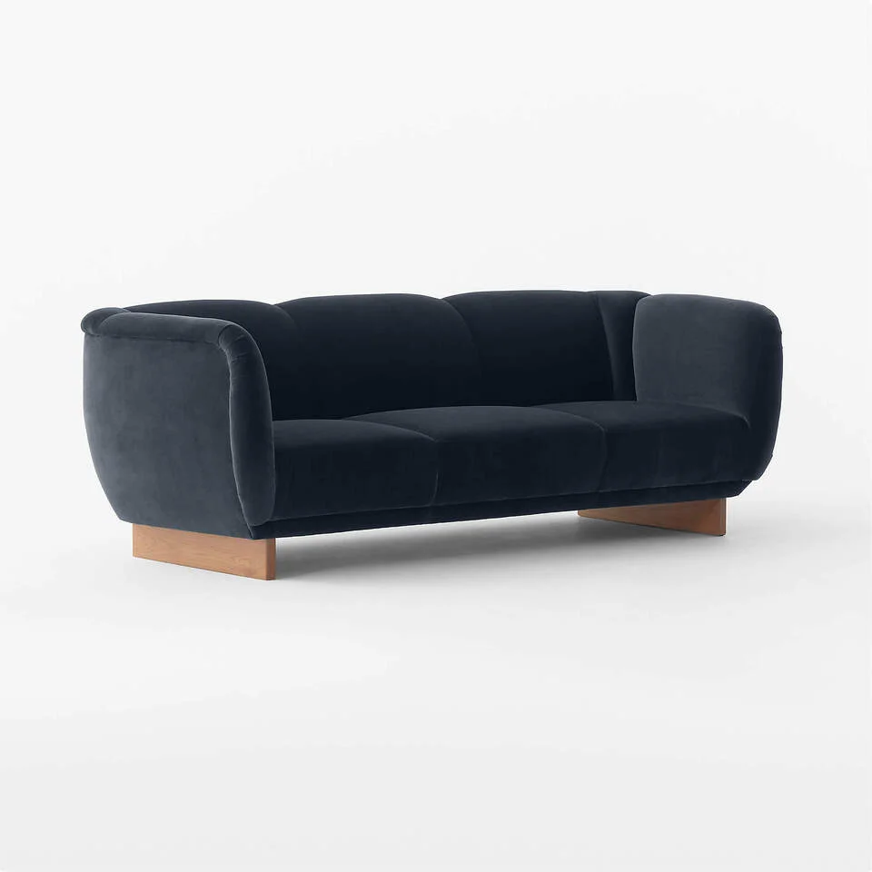 Home Mart Claude Velvet Sofa - Image 12