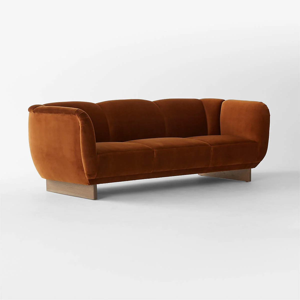Home Mart Claude Velvet Sofa - Image 6