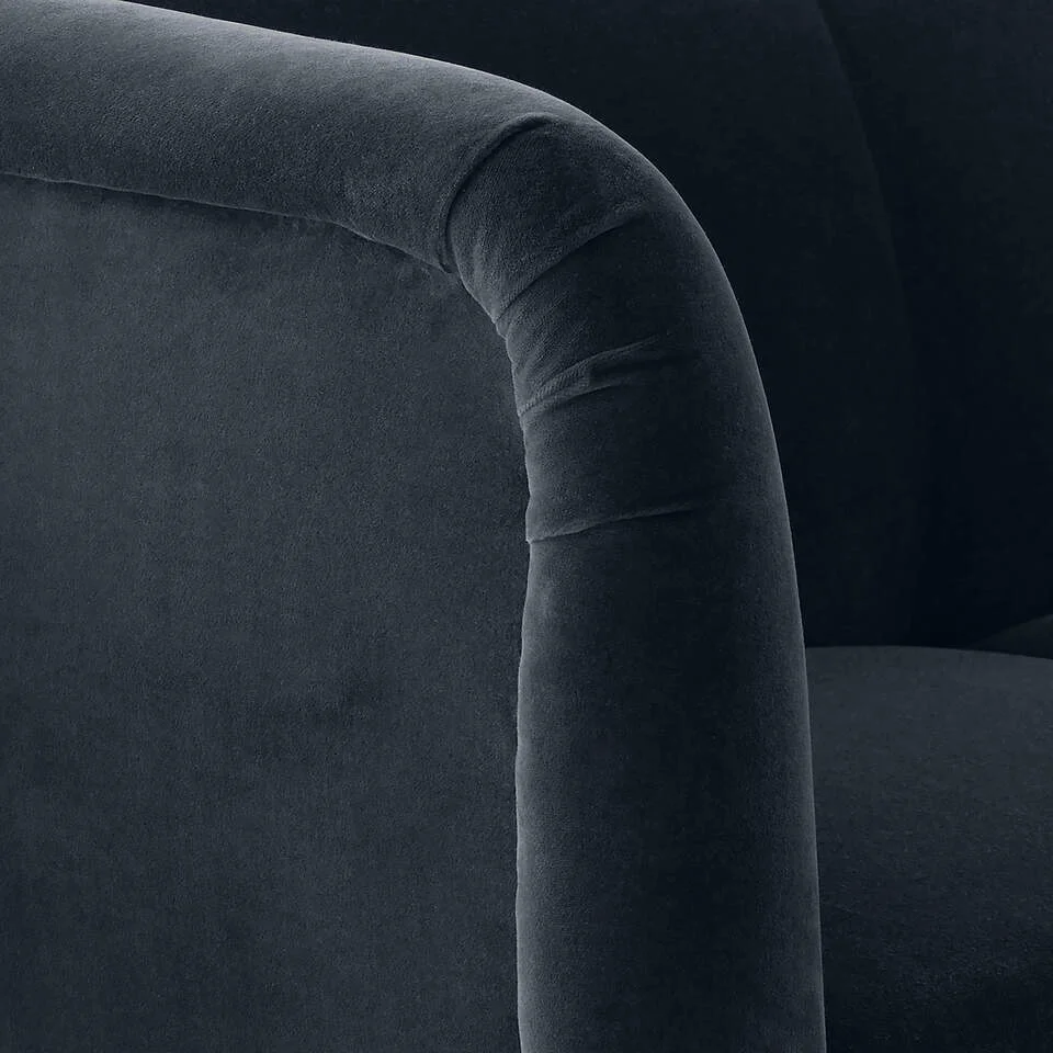 Home Mart Claude Velvet Sofa - Image 3