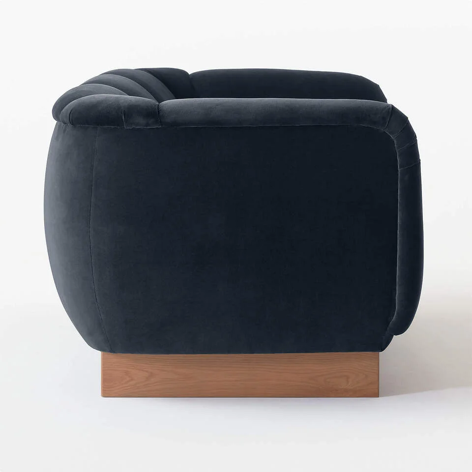 Home Mart Claude Velvet Sofa - Image 2