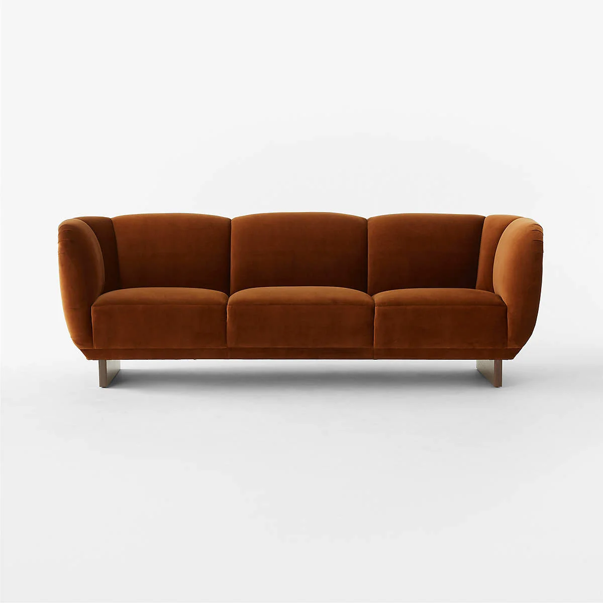 Home Mart Claude Velvet Sofa - Image 5