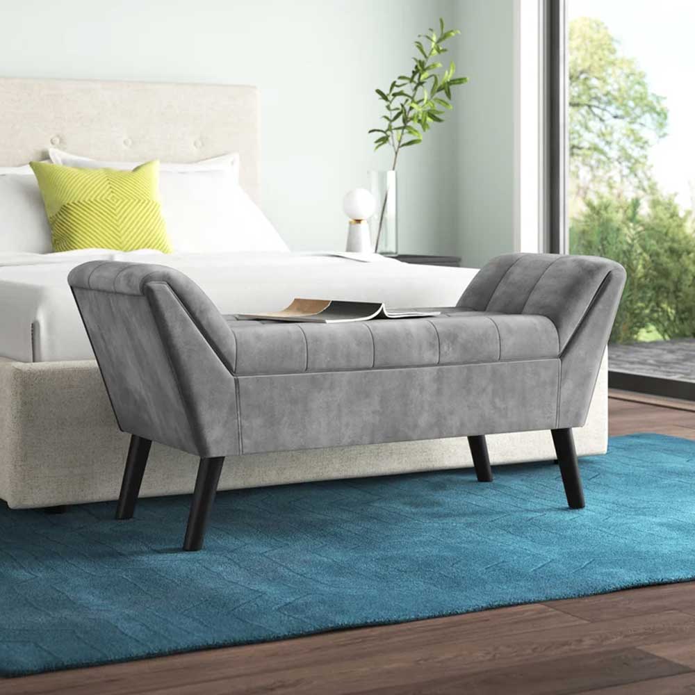 Home Mart Cosima Upholstered Ottoman Bench