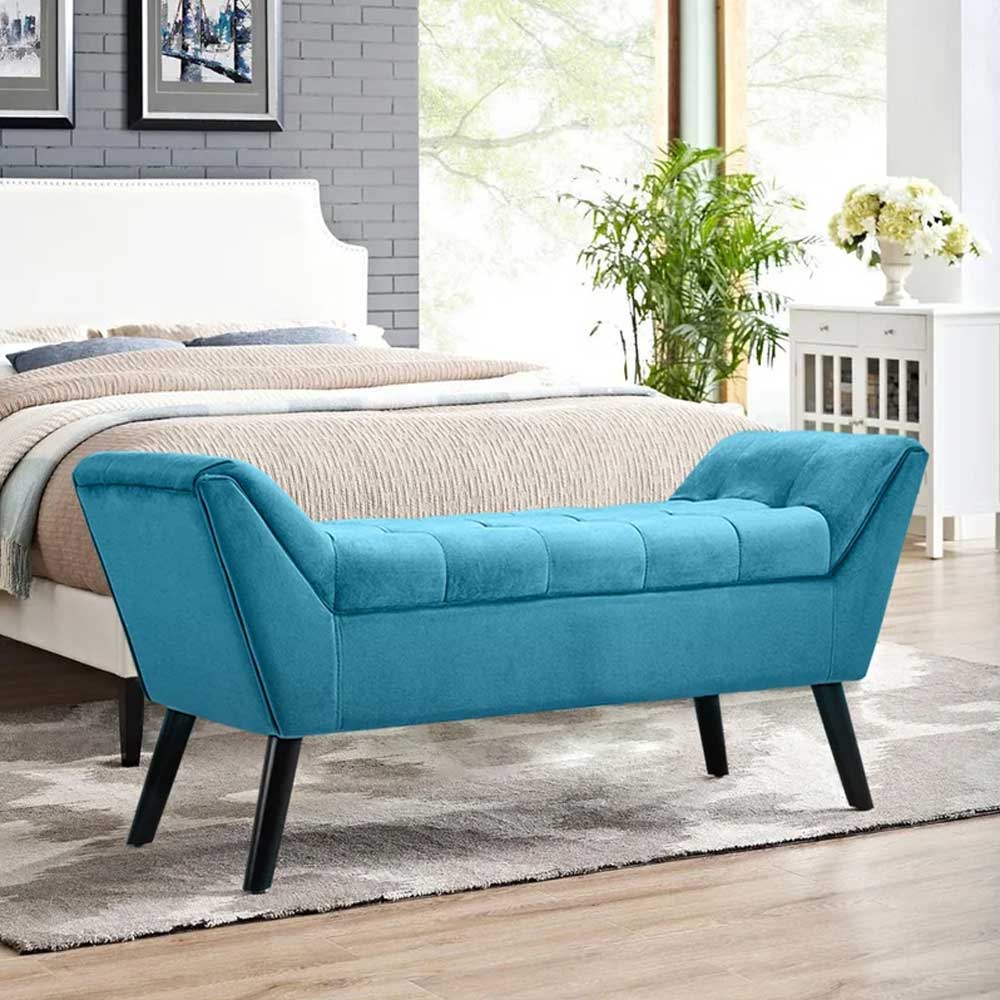Home Mart Cosima Upholstered Ottoman Bench - Image 5